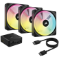 Preview: iCUE Link QX120 RGB, Starter-Kit mit iCUE LINK-System-Hub - 120mm